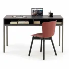 Cadeira de polipropileno com base de carvalho manchado Made in Italy, 2 peças - Scandio Viadurini