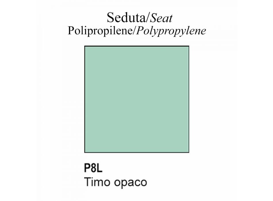 Cadeira de polipropileno e faia feita na Itália, 2 peças - Connubia Tuka Viadurini