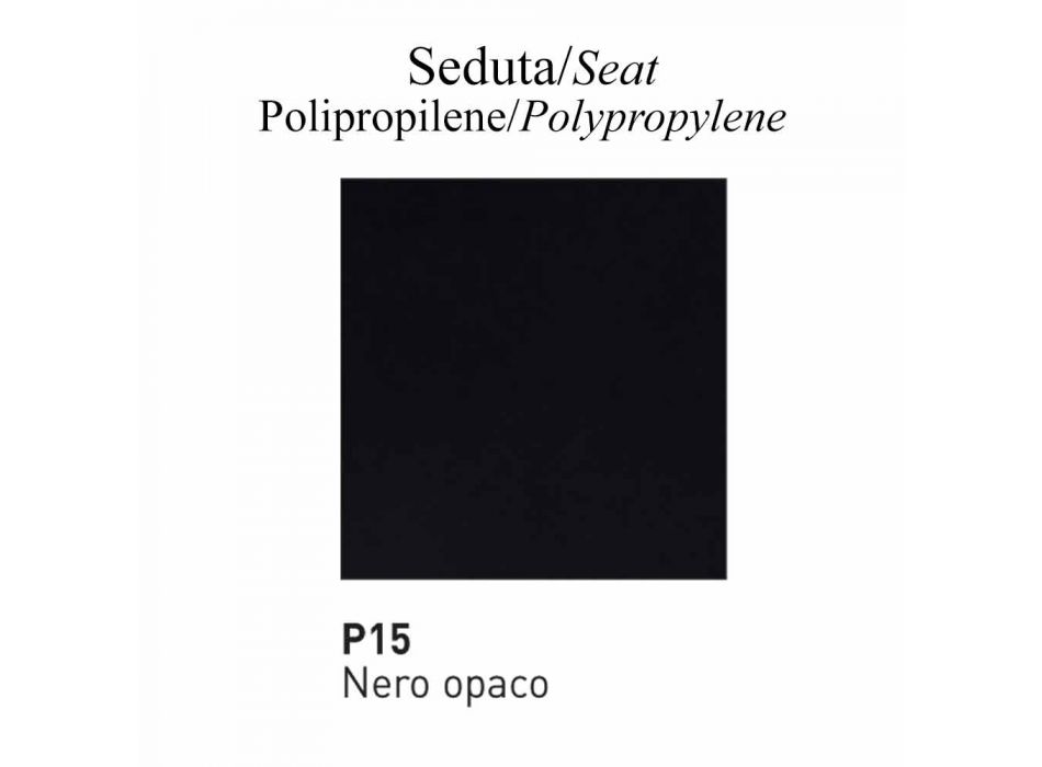 Cadeira de polipropileno e faia feita na Itália, 2 peças - Connubia Tuka Viadurini