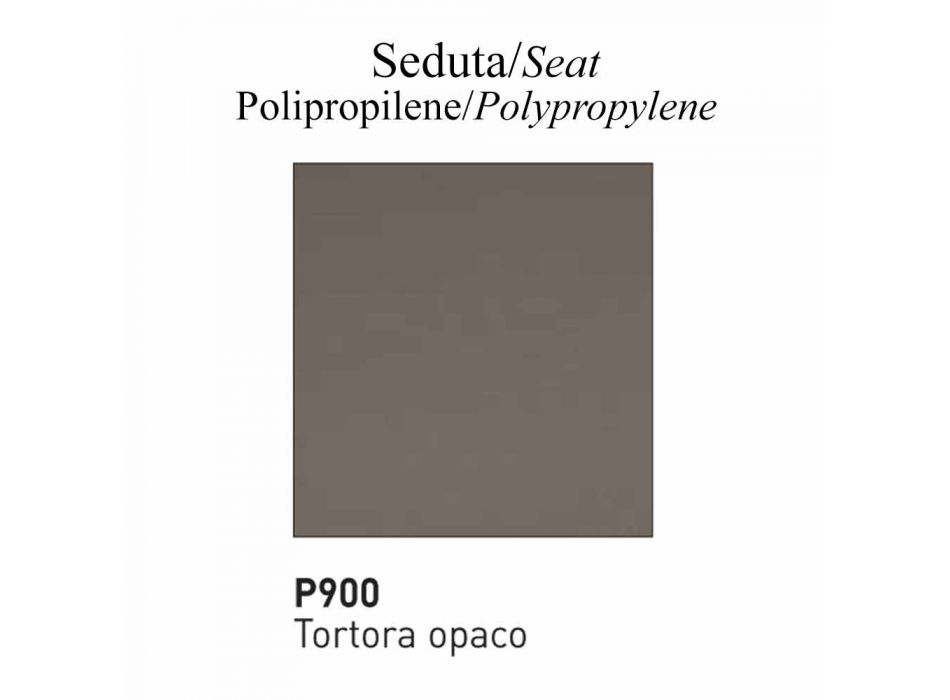 Cadeira de polipropileno e metal feita na Itália 2 peças - Connubia Academy Viadurini
