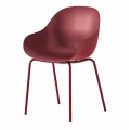 Cadeira de polipropileno e metal feita na Itália 2 peças - Connubia Academy