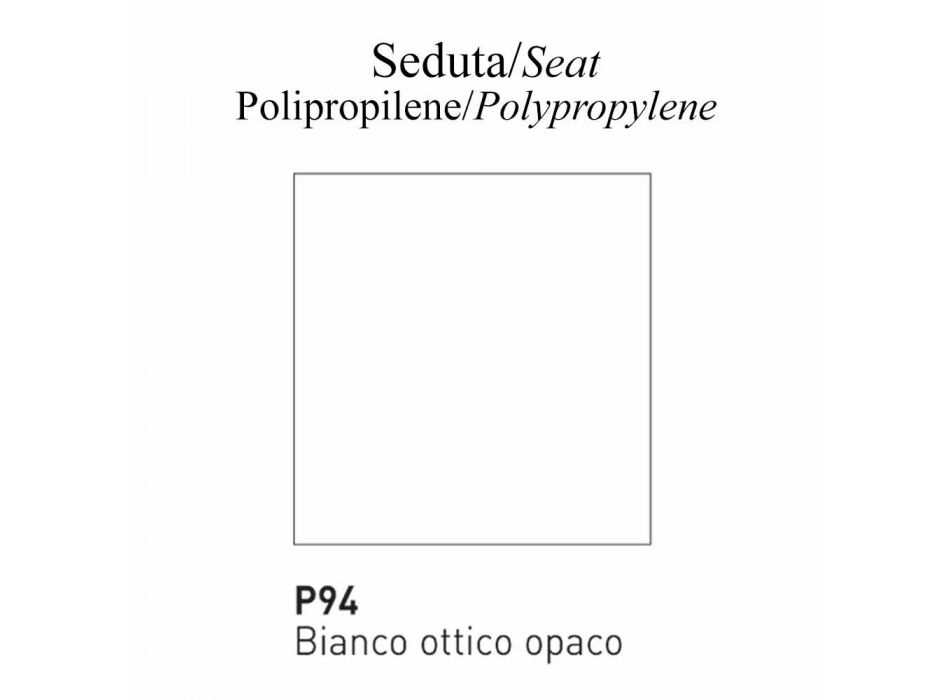 Cadeira de polipropileno reciclado feita na Itália, 2 peças - Connubia Academy Viadurini