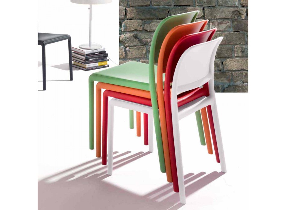 Cadeira de resina e fibra de vidro de design moderno feita na Itália Ravenna Viadurini