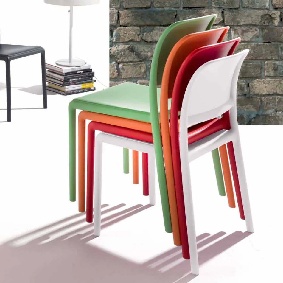 Cadeira de resina e fibra de vidro de design moderno feita na Itália Ravenna Viadurini