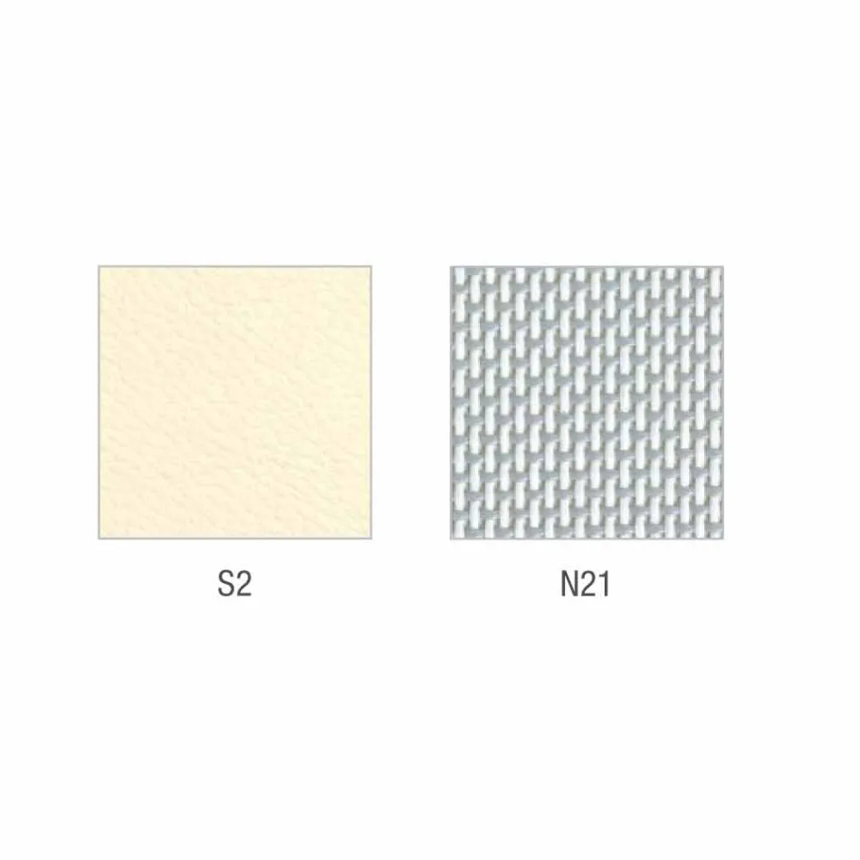 Mina cadeira de couro semidirecional e operativa fabricada na Itália Viadurini