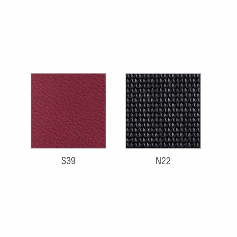 Mina cadeira de couro semidirecional e operativa fabricada na Itália Viadurini