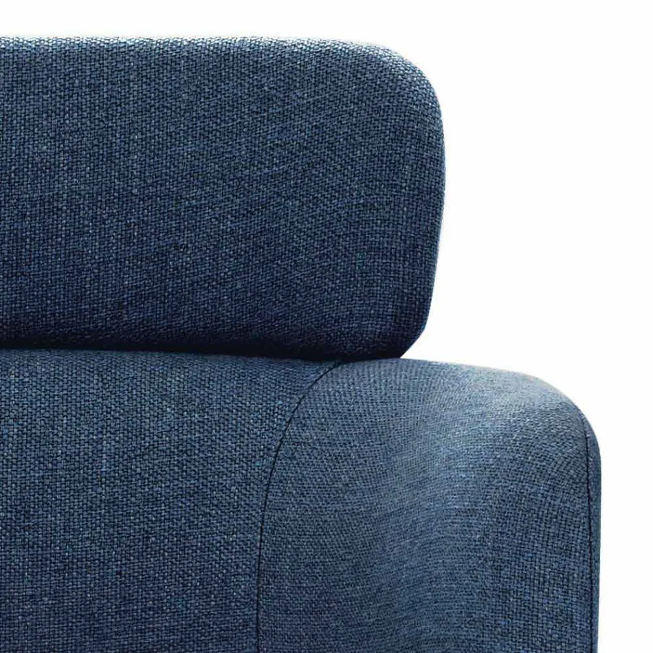 Cadeira de tecido com estrutura luxuosa de metal preto feito na Itália - cacau Viadurini