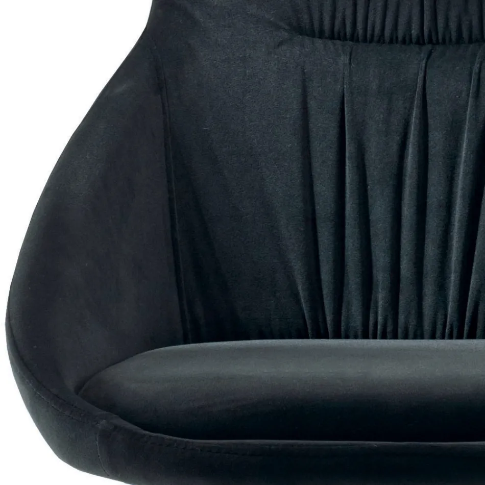 Cadeira em Veludo e Aço Lacado RAL Made in Italy 4 Peças - Mariapina Viadurini