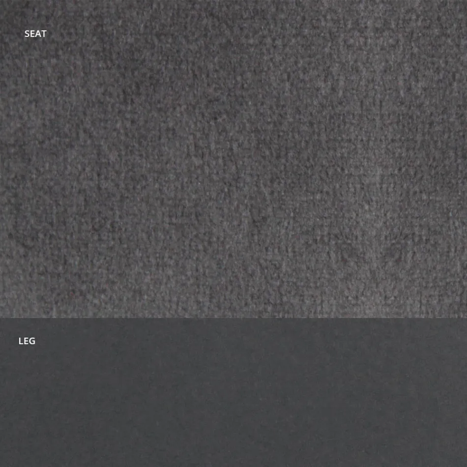 Cadeira em Veludo e Aço Lacado RAL Made in Italy 4 Peças - Mariapina Viadurini