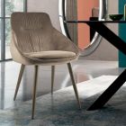 Cadeira em Veludo e Aço Lacado RAL Made in Italy 4 Peças - Mariapina Viadurini