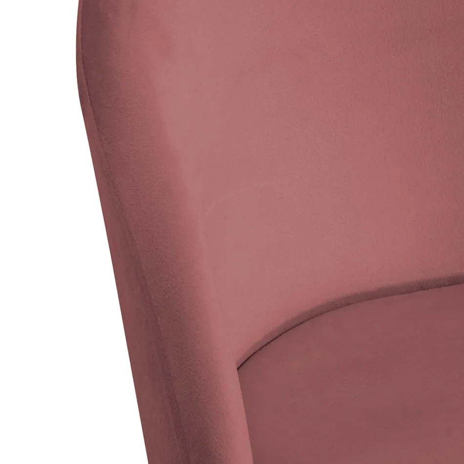 Cadeira de veludo e estrutura metálica em diferentes acabamentos - Penna Viadurini