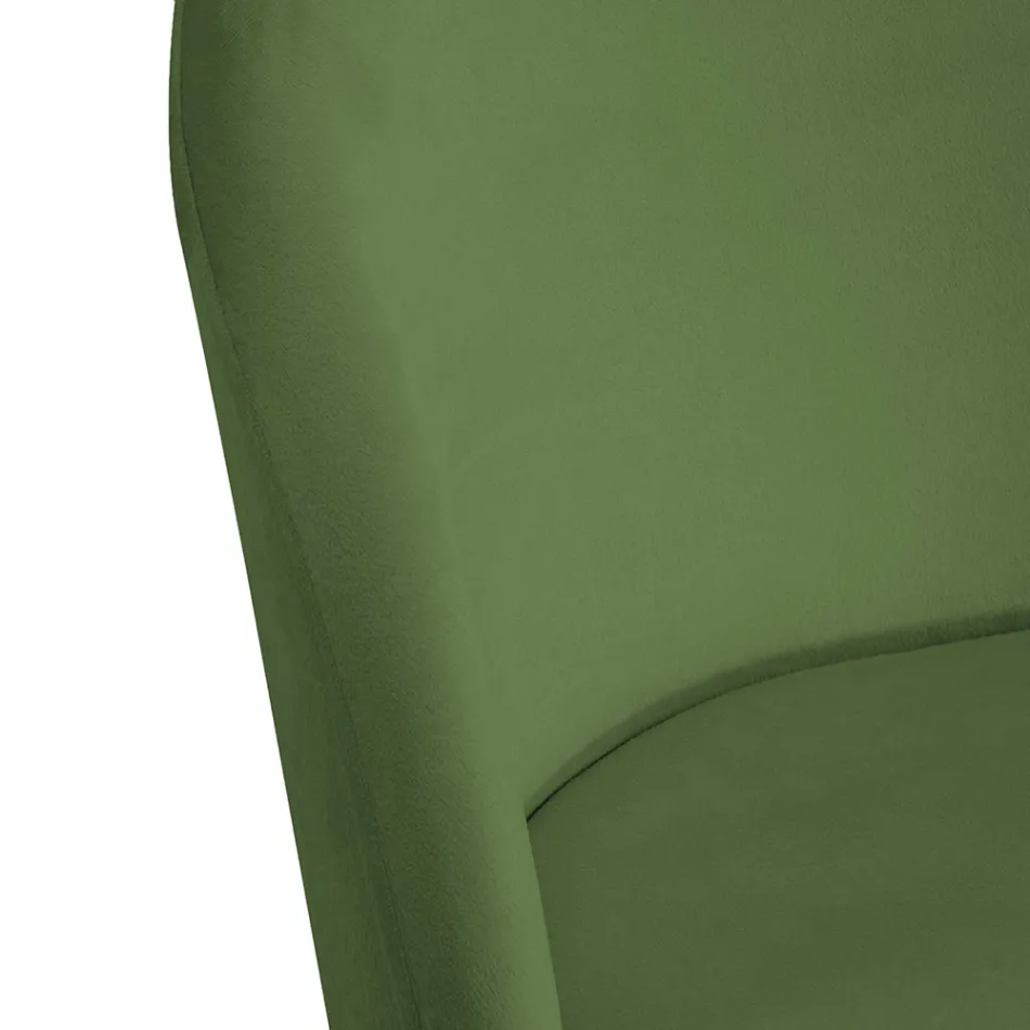 Cadeira de veludo e estrutura metálica em diferentes acabamentos - Penna Viadurini