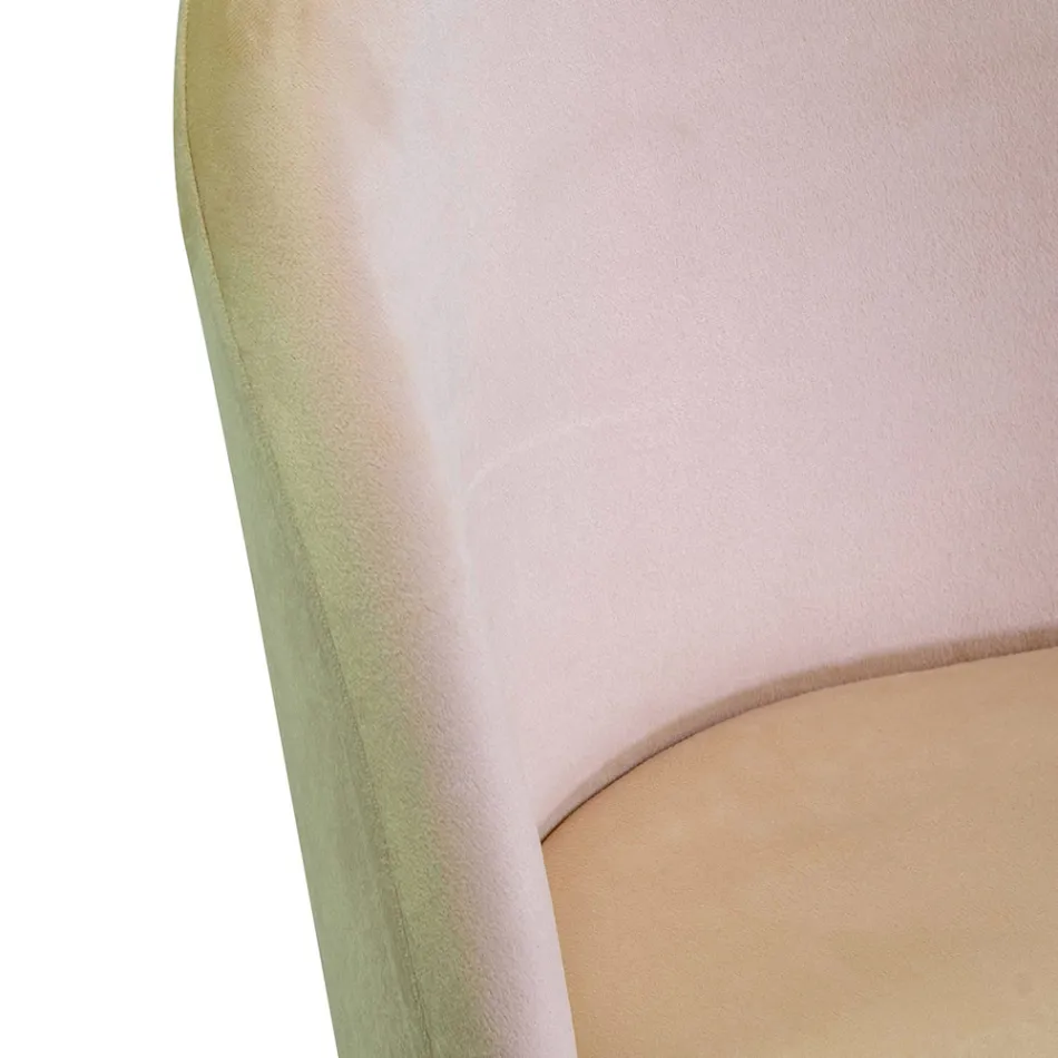 Cadeira de veludo e estrutura metálica em diferentes acabamentos - Penna Viadurini