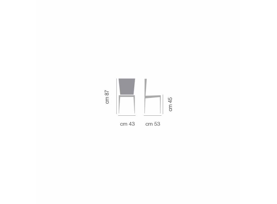 Cadeira Empilhável Interior ou Exterior em Policarbonato Transparente – Pianeta Viadurini
