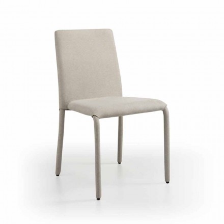Cadeira de design em couro, fabricada em Itália, Gazzola Viadurini