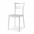 Cadeira Living Design em Metal e Madeira Multicamada Made in Italy, 2 pedaços