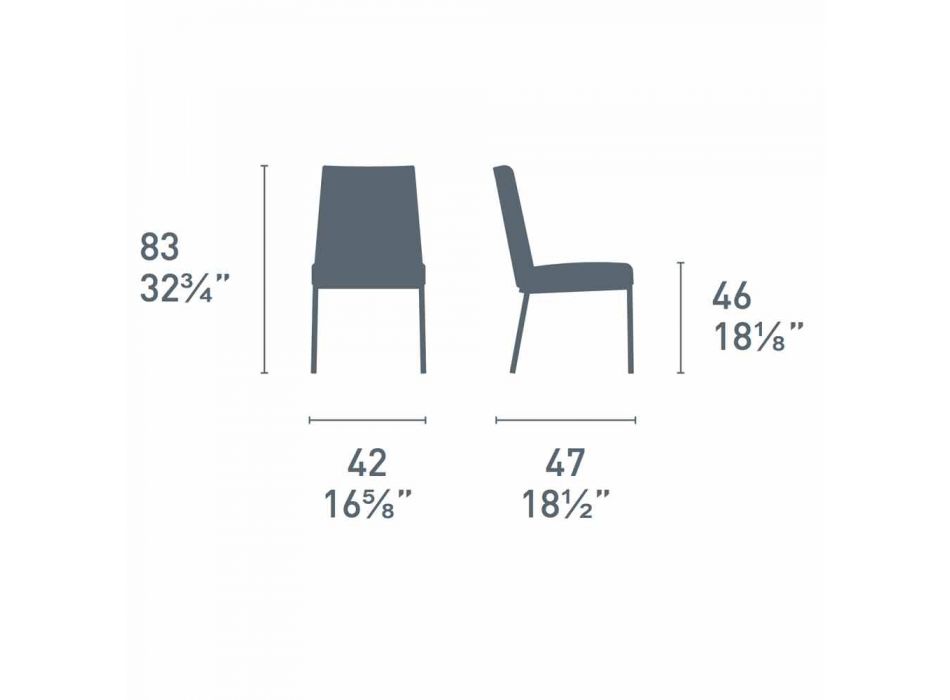 Cadeira Living Design em Metal e Madeira Multicamada Made in Italy - Go Viadurini