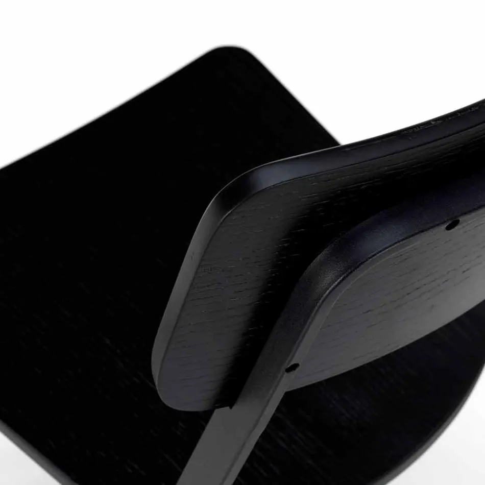 Cadeira de design moderno em madeira e metal, Elmas, 4 pedaços Viadurini