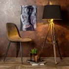 Cadeira de estar com design moderno em imitação de couro, Elice, 4 pedaços Viadurini