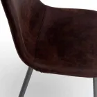 Cadeira de estar com design moderno em imitação de couro, Elice, 4 pedaços Viadurini