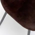 Cadeira de estar com design moderno em imitação de couro, Elice, 4 pedaços Viadurini