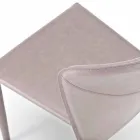 Cadeira moderna totalmente coberta de imitação de couro, Accadia, 4 pedaços Viadurini