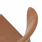 Cadeira moderna totalmente coberta de imitação de couro, Accadia, 4 pedaços Viadurini