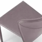 Cadeira moderna totalmente coberta de imitação de couro, Accadia, 4 pedaços Viadurini