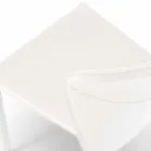 Cadeira moderna totalmente coberta de imitação de couro, Accadia, 4 pedaços Viadurini