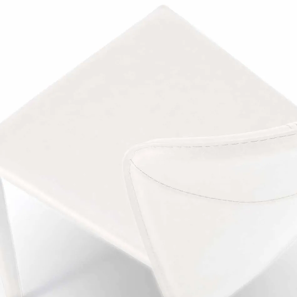 Cadeira moderna totalmente coberta de imitação de couro, Accadia, 4 pedaços Viadurini