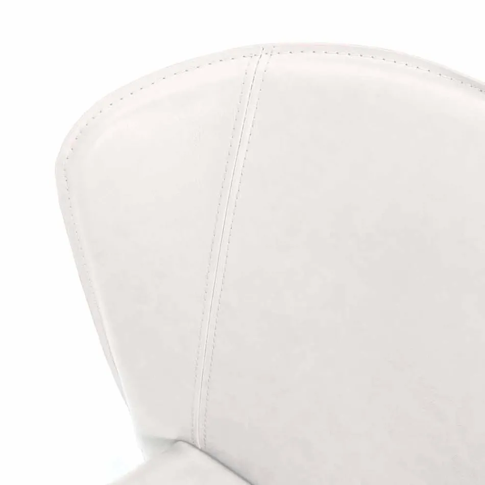 Cadeira moderna totalmente coberta de imitação de couro, Accadia, 4 pedaços Viadurini