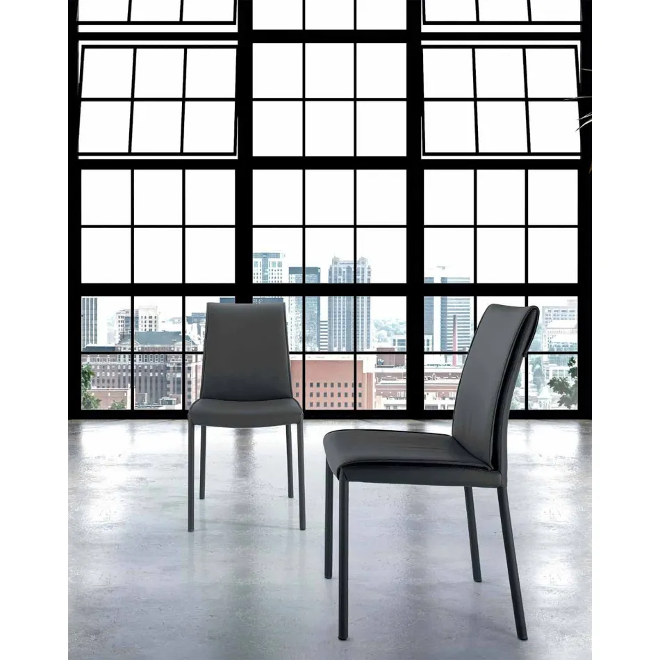 Cadeira moderna acolchoada e estofada fabricada na Itália - Monnalisa Viadurini