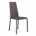 Cadeira moderna em couro ecológico, produzida na Itália, Gazzola