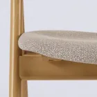 Cadeira moderna para sala em diferentes tecidos com revestimento de madeira - Wolter Viadurini