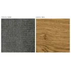 Cadeira moderna para sala em diferentes tecidos com revestimento de madeira - Wolter Viadurini