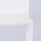 Cadeira moderna para sala em couro ecológico e metal fabricada na Itália - Reka Viadurini