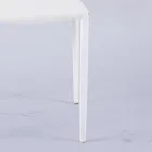 Cadeira moderna para sala em couro ecológico e metal fabricada na Itália - Reka Viadurini