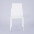 Cadeira moderna para sala em couro ecológico e metal fabricada na Itália - Reka