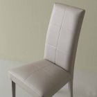 Cadeira moderna em couro ecológico Linear cinza gelo Viadurini