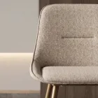 Cadeira moderna em metal e tecido antimanchas nas cores cinza-pombo ou antracite - Canova Viadurini