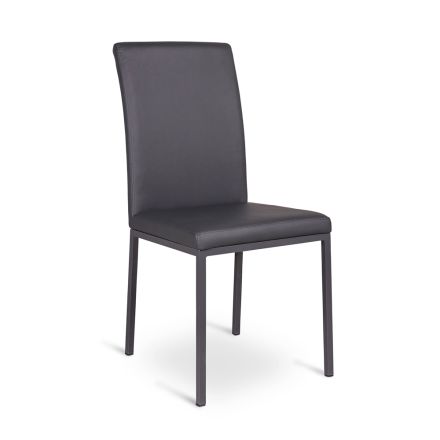 Cadeira moderna em imitação de pele estofada com design 4 peças Emma Viadurini