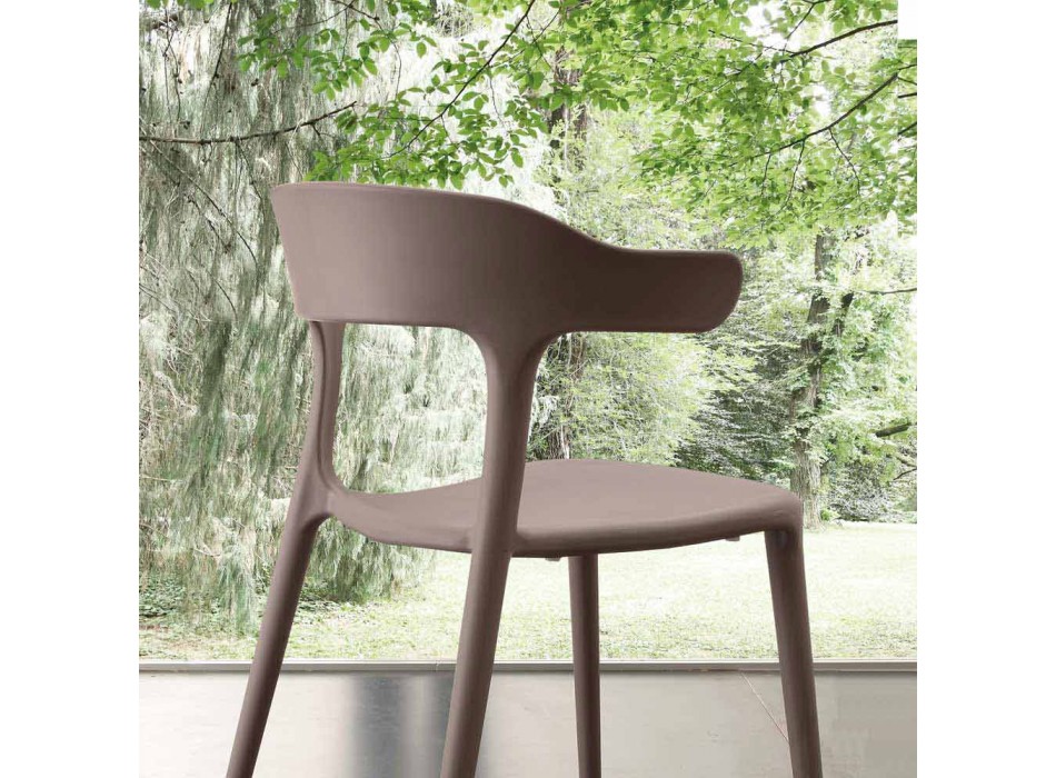 Cadeira moderna inteiramente em polipropileno Mirto Viadurini