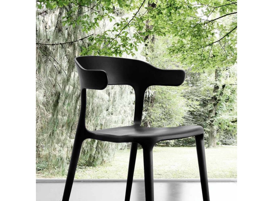 Cadeira moderna inteiramente em polipropileno Mirto Viadurini
