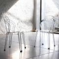 Cadeira Jewel de design moderno, feita de policarbonato, design elegante