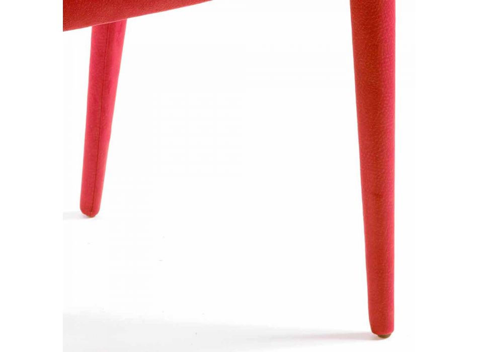 Cadeira moderna para sala de jantar em vermelho Tecnofibra Almira Viadurini