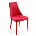 Modern Chair para sala de jantar feita com technofibre vermelho, Almira