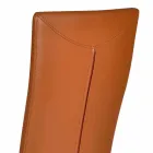 Cadeira de design moderno, coberta de couro / couro fabricada na Itália Ghada Viadurini