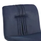 Cadeira Monocoque em Tecido Colorido e Design Metal Preto - Florinda Viadurini