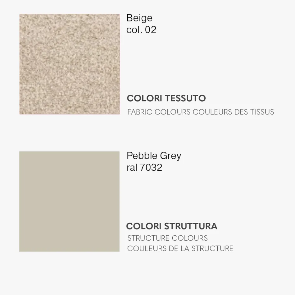 Cadeira Monocoque em Tecido de Diferentes Acabamentos Fabricado na Itália - Morgana Viadurini