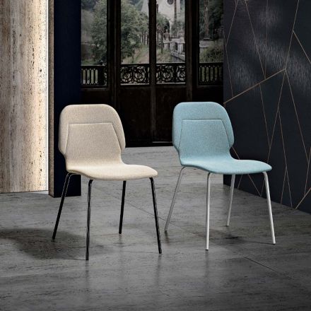 Cadeira Monocoque Moderna em Tecido de Design Colorido - Patrick Viadurini